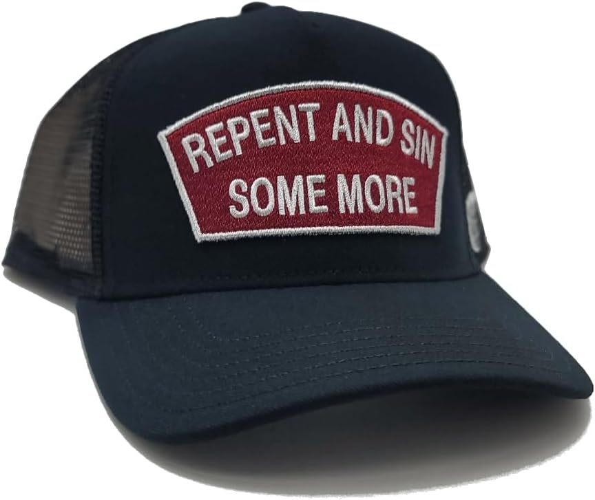 Cult of Individuality New Repent and Sin Some More Mesh Trucker Black Red Era Snapback Hat - Image 4