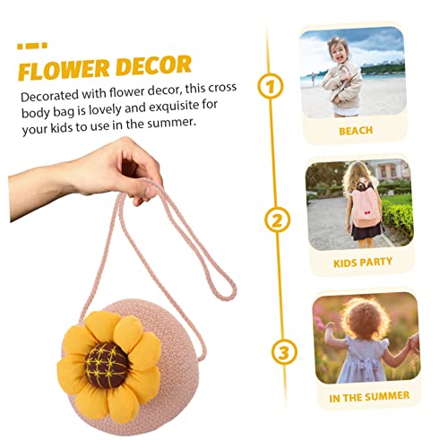 Abaodam Bolsa De Palha Infantil Bolsas Da Moda Rosa Menina Trança