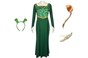 Princess Fiona Green Long Dress Halloween Outfit