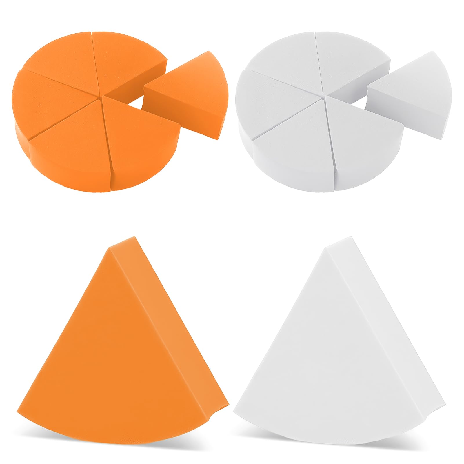 12 Piezas Esponjas Maquillaje Triangulares, Esponja de Maquillaje Uso Húmedo y Seco Sin Látex Soft Cosmetic Beauty Blender, Ideal para Líquidos, Cremas, Uñas y Polvos Regalo para Mujeres