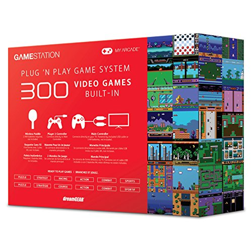 My Arcade Gamestation 300 Plug and Play Game System with 300 Preloaded Games – Includes 2 Console Style Wired Controllers and 1 Wireless Paddle - Thumbnail 2