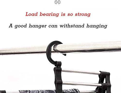 Miniatura 5 de Wooden Coat Hangers Multi-Functional 5 in1 Magic Hanger for Pants Fashion Wardrobe Trouser Hangers Stainless Steel Trouser Storage Wardrobe Hangers