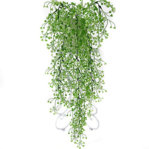 Heaven2017 Osier artificial Ratãs Plantas de Plástico Suporte, Falso Verde, Decoração de Parede Domé