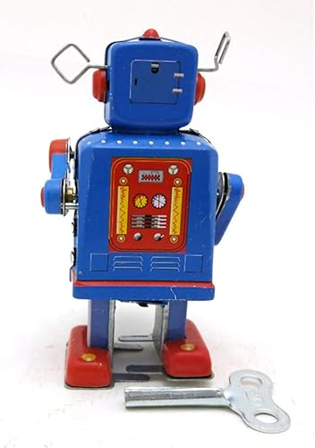 Miniatura 4 de Mecanismo Drumming Robot Wind Up Cartoon Toy Hojalata Vintage Juguete de la Infancia Memoria Antiguo Juguete Retro Clásico Clockwork Primavera para