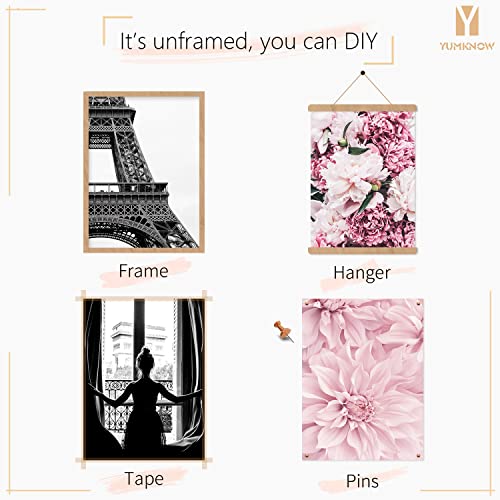 Pink Paris Coco Wall Decor - Postive Quotes Gifts, Bedroom Bath - Feminist Inspirational Quotes for Women Girl Bedroom Wall Art - Rose Peony Glam Posters for Room Aesthetic - Fashion Designer Pictures - Image 7