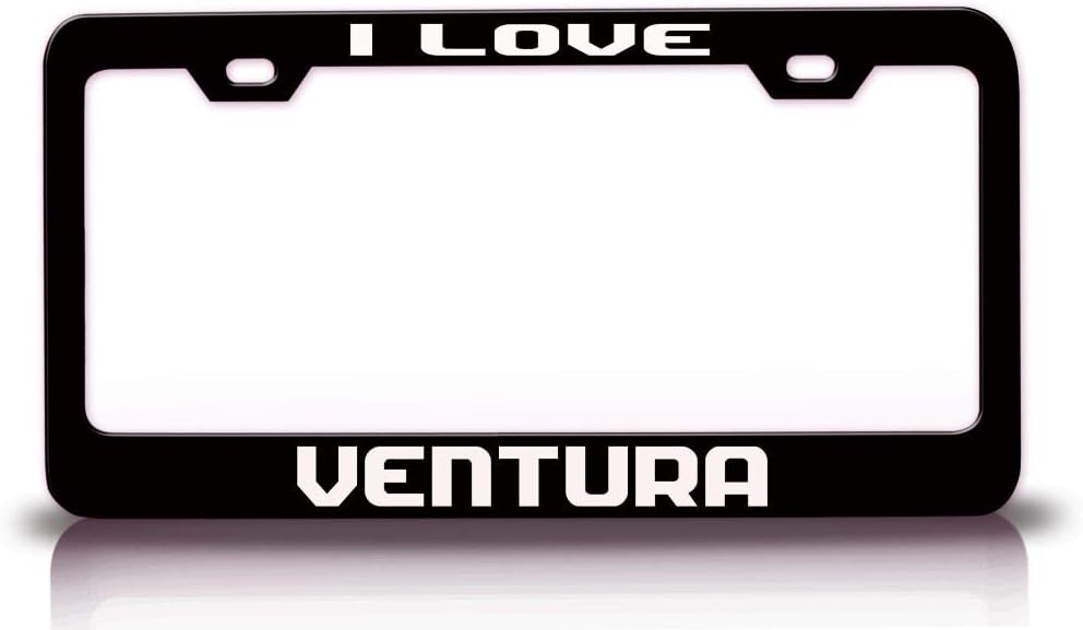 I Love Ventura City Cities Metal Car SUV Truck License Plate Frame Bl z93