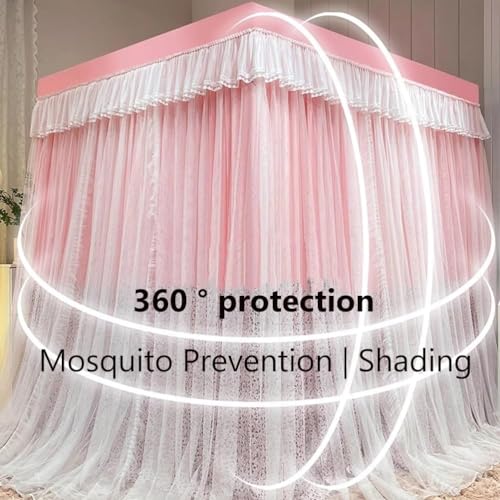 Dosel para cama rectangular grande de 200x220 cm con mosquitera 4