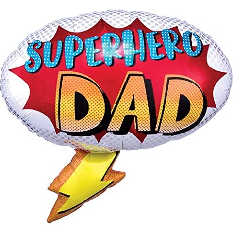 amscan Superhero Dad Foil Balloon Cover