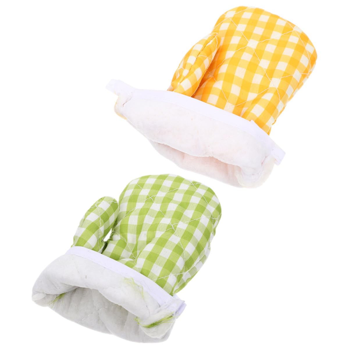Garneck Lot de 2 Maniques Isolantes Thermiques pour Four et Micro-Ondes, en Polyester Épais, Couleurs Doré et Vert Automnal, Protection Mains Résistante la Chaleur, Cuisine