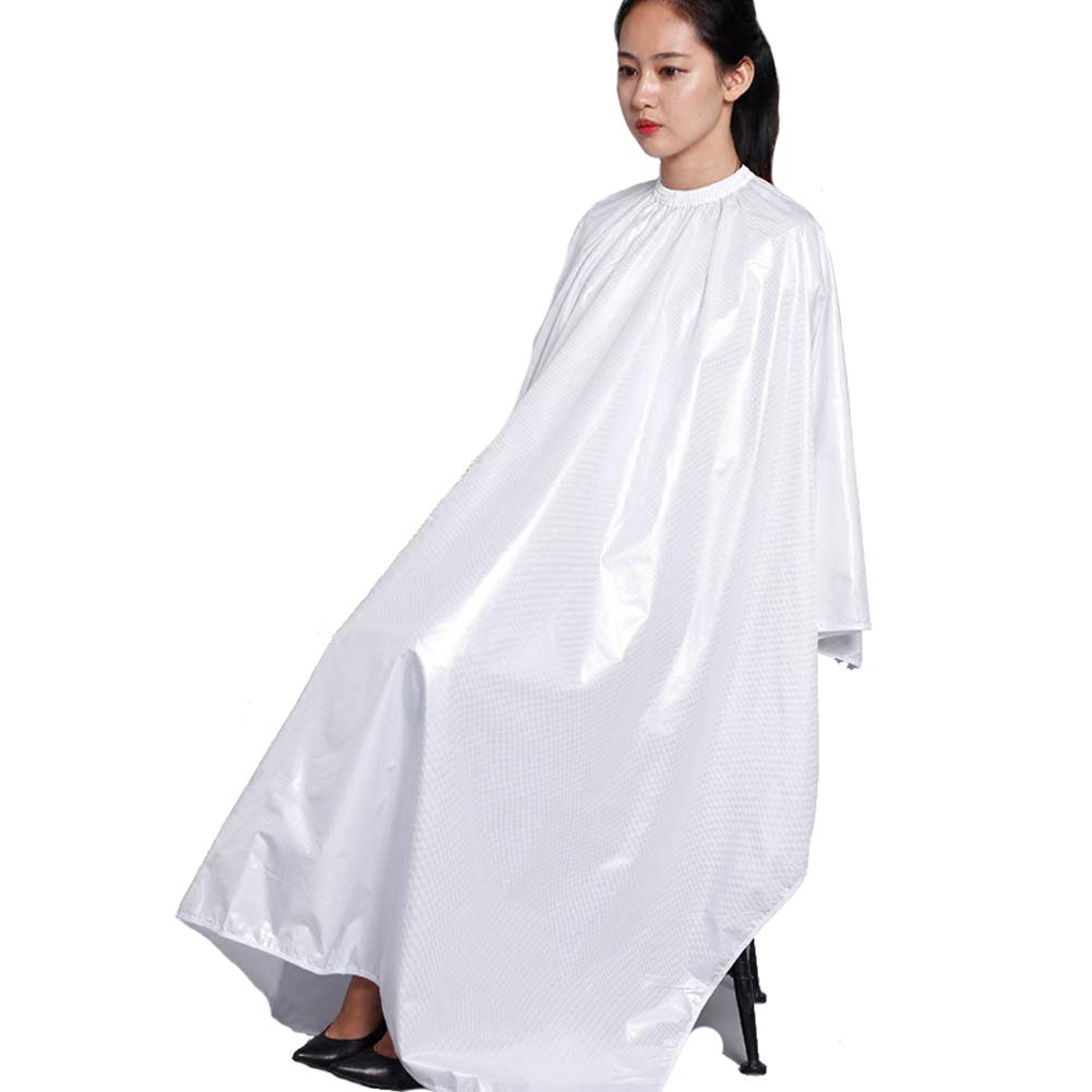 Aarschnittumhang Frisier Umhang,Friseurumhang, Haarschnitt-Tuch Friseur Schneiden, Salon Friseur Cape Verstellbaren Verschluss Professionelle Barber Kleid Geeignet Erwachsene, Weiß,3PCS