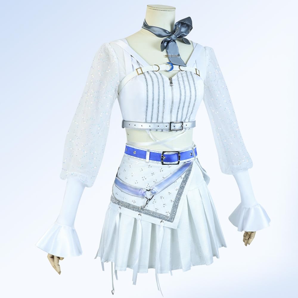 Gra Cosplay kostium biały damski JK jednolita spódnica i peruka kostium imprezowy