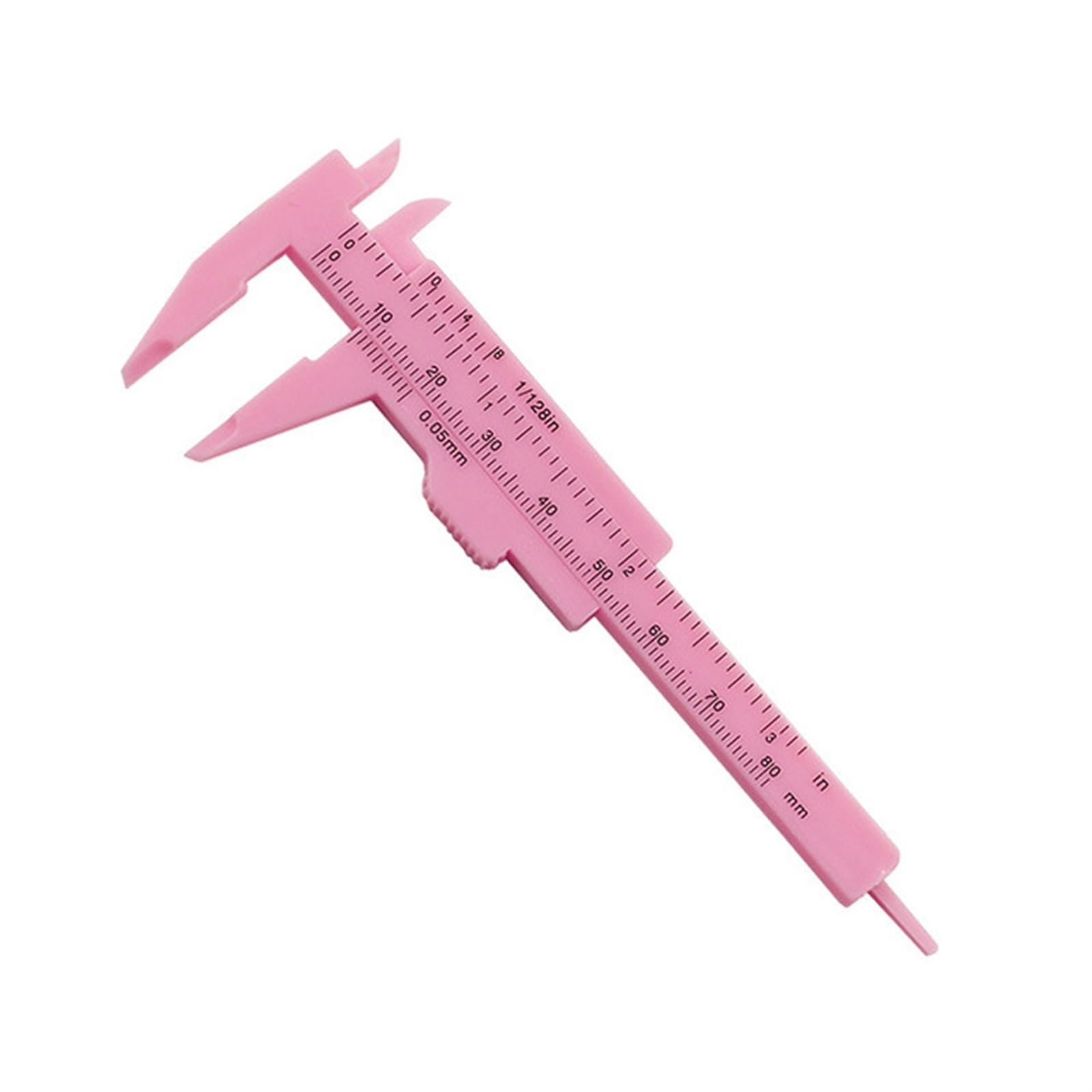 Vernier Caliper 0-80mm Plastic Sliding Vernier Caliper Gauge Measure Tool Double Scale Ruler Professional and Digital Pachymeter (Color : Pink)