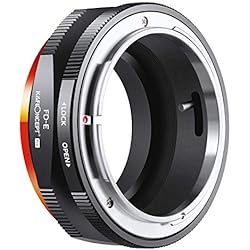 K&F CONCEPT FD to E Mount Lens Mount Adapter Plus, Manual FD FL Lens Adapter with Matting Varnish Design Compatible with Sony E Mount Cameras