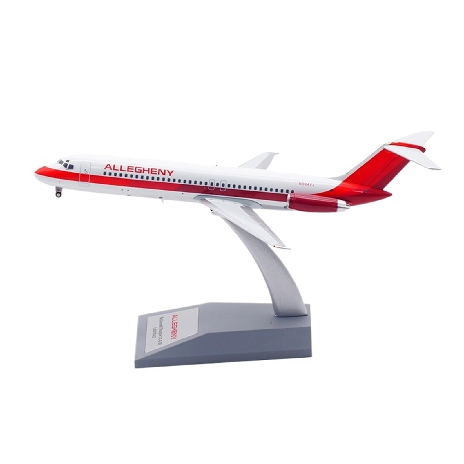 Réplique de modèles d'avion à l'échelle 18 cm, modèle d'avion Civil 1/200 pour Allegheny Airlines Mcdonnell Douglas DC-9-30 N964VJ modèle d'avion Miniature détaillé