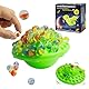 WJUAN Murmelspiel Balance-Abenteuer - 60 Bunte Glasmurmeln mit Staufach | Familienspiel für Kinder & Erwachsene | Partyspiel für 1-4 Spieler