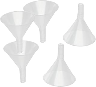 Aexit 5pcs 5cm Bottles & Jars Mouth Dia Household Liquid Water Oil Plastic Funnel Transfer Dropping Bottles Filling Tool