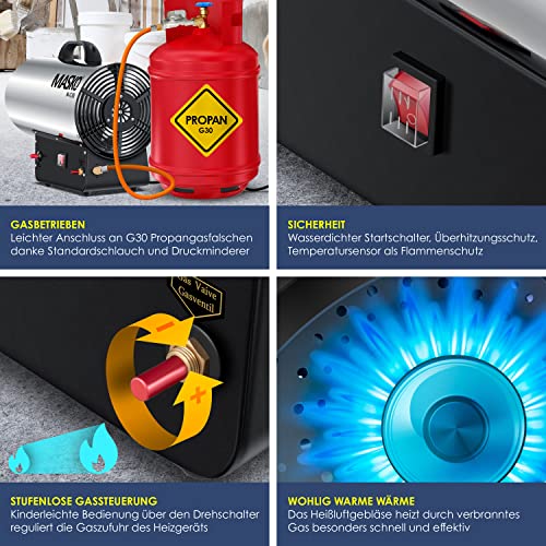 Masko® Termoventilatore a Gas Riscaldatore a Gas