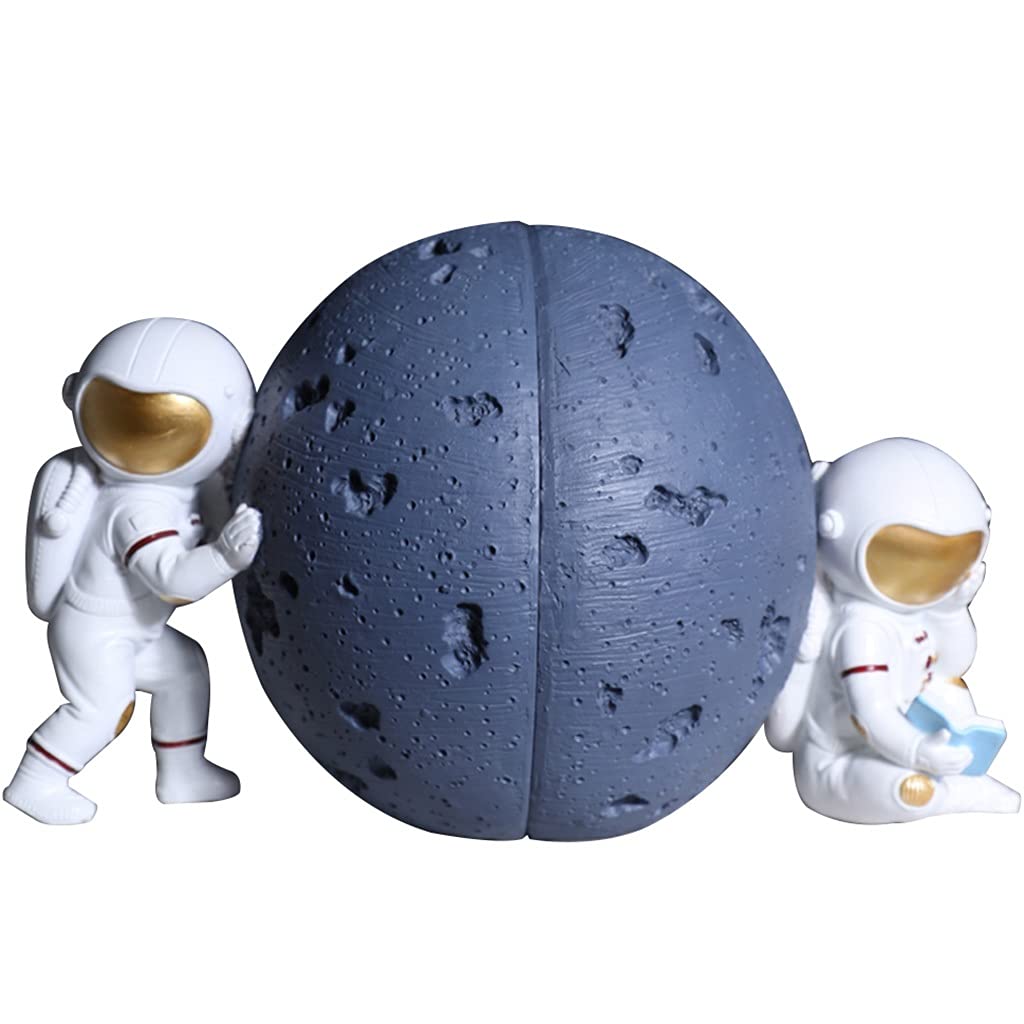Sujetalibros para Sujetar Libros, sujetalibros de Estilo Astronauta clásico y Simple, Adornos Decorativos creativos en la Biblioteca Escolar, Regalo de cumpleaños, un par