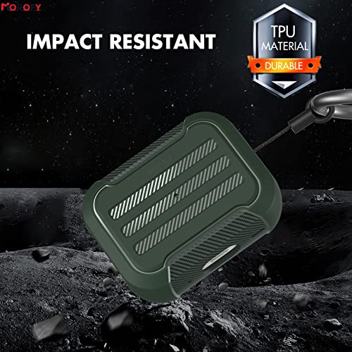 Image of Rugged Hard Shell Case Compatible with Airpods Pro 2 Case Cover, TPU+Aluminum Protective Cover Shockproof for Pro 2nd Gen Case (2022) (Midnight Green)