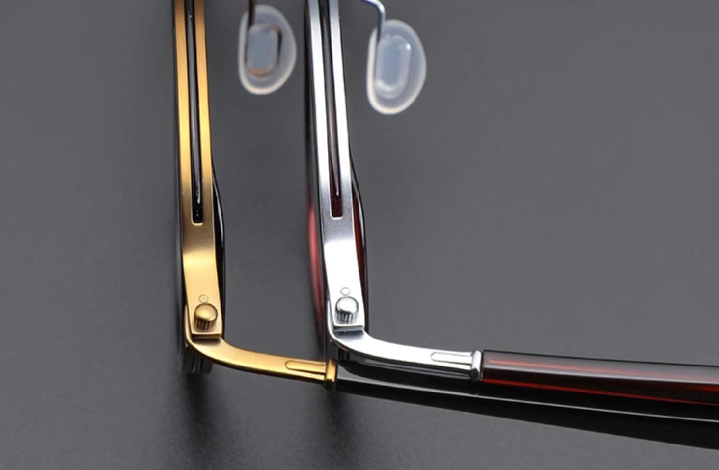 JOLLYNOVA Tel Retro Oval Small Prescription Glasses Frame Man，Metal Acetate Eyeglasses 47-26-150mm - Image 4