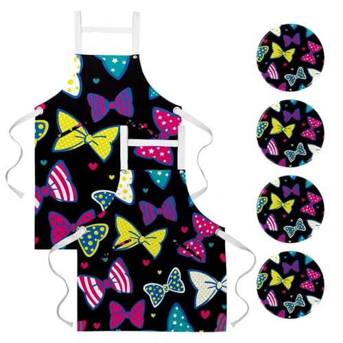 Tablier de cuisine lot de 2 avec broches pour pâtisserie et bistrot