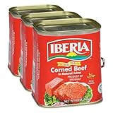 Iberia Corned Beef, 12 oz, Premium Quality Corned Beef With Natural Juices, Halal (Pack of 3)