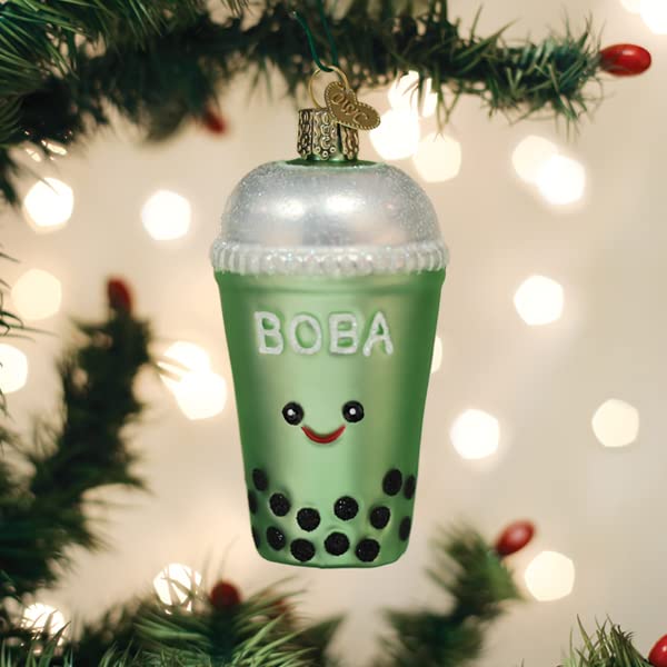 Old World Christmas Boba Tea Glass Blown Ornament for Christmas Tree