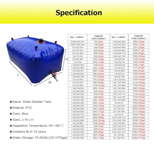 Réservoir d'eau de secours pliable face aux coupures réseau