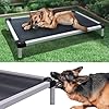 FXW TitanNest Chew-Proof Elevated Dog Bed, Raised Cot for Indoor/Outdoor/Camping Use, Durable & Waterproof Cooling Pet Bed for Large Dogs, 50.0″ L x 31.0″ W x 7.3″ H, Black