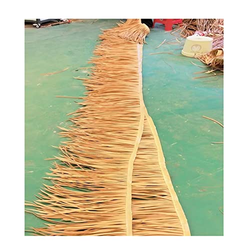 YANGUANG Rouleau de Chaume Toit de Paille 0.5x1-10m Tuile de Chaume de Palmier Fausse Paille Panneau Anti-âge Ignifuge pour Extérieur Tiki Bar Pavilion...