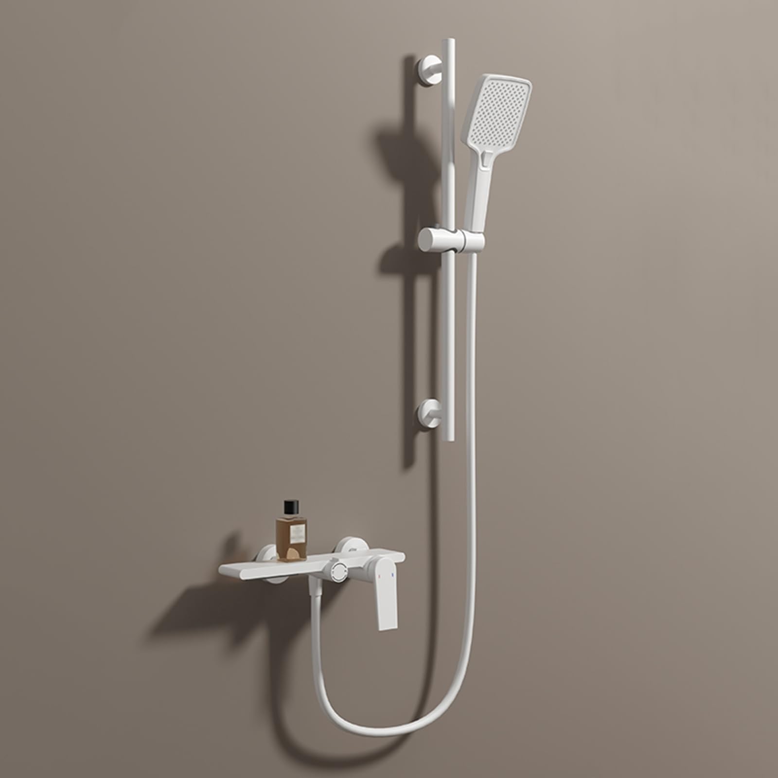 Mitigeur bain douche mural chromé avec colonne de douche complète