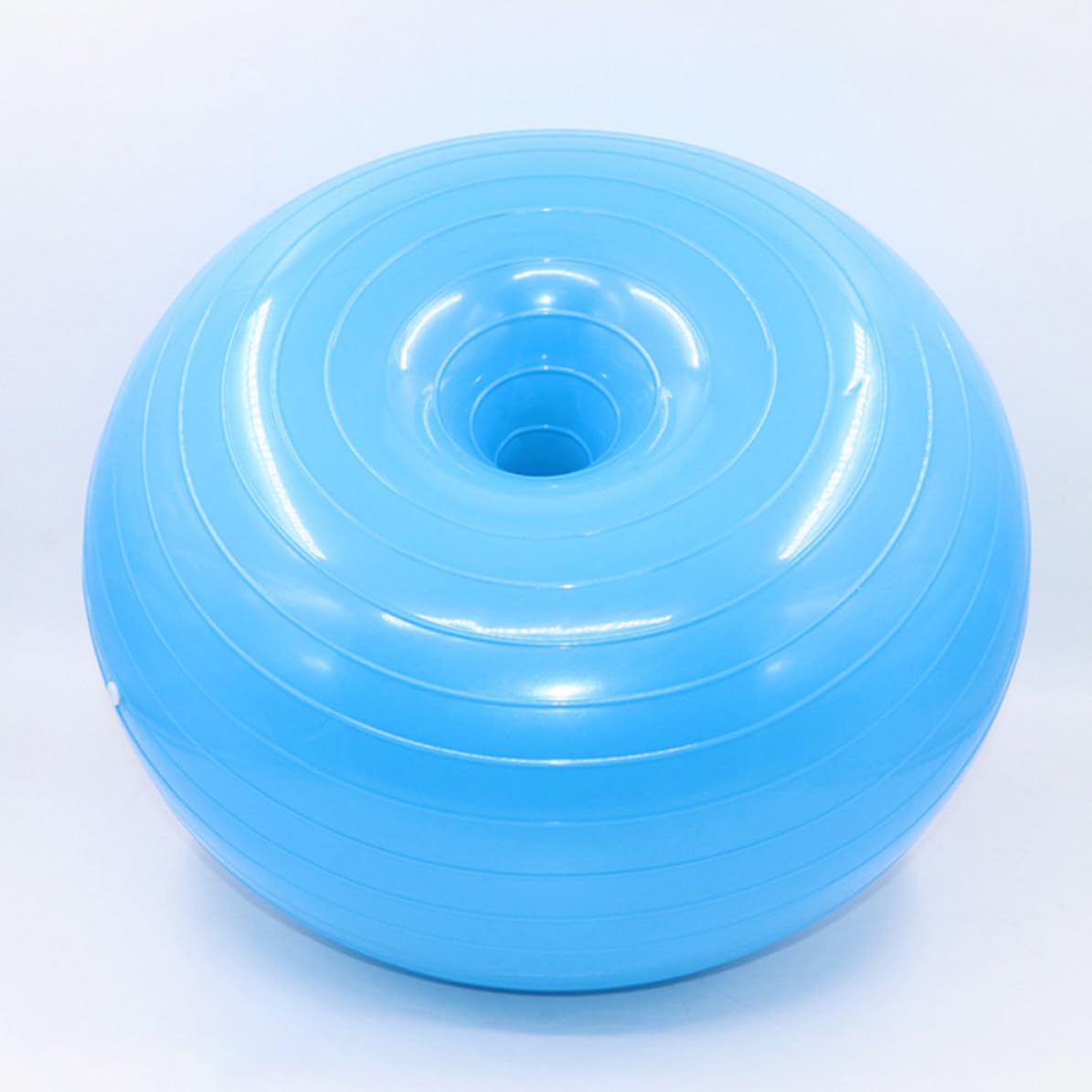 Pelota de Yoga Donut Antiexplosiva de PVC Azul con Bomba