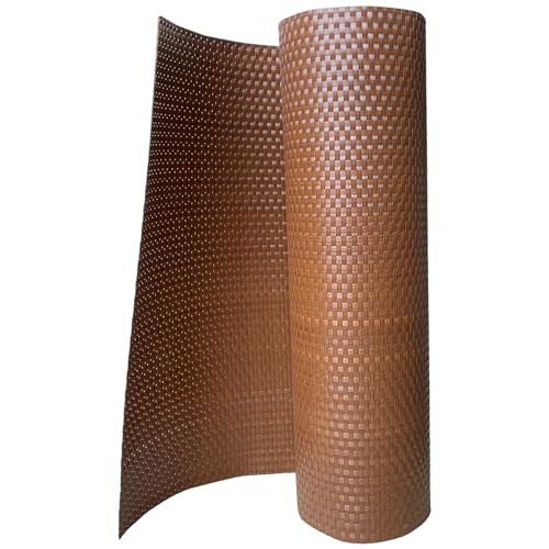 workingHOUSE Balkon Sichtschutz Meterware 120 cm – Polyrattan Balkonverkleidung in Honigbraun, wetterfeste Balkonbespannung & Sichtschutzstreifen