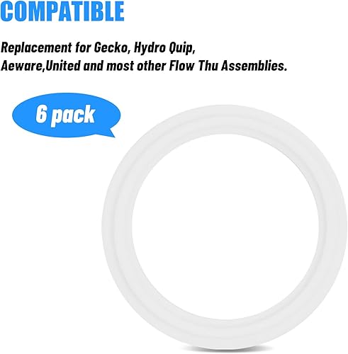 Miniatura 4 de Junta de calentador de bañera de hidromasaje de spa de 2 pulgadas, repuesto para junta tórica Oring Balboa Gecko 711-4030B, paquete de 6