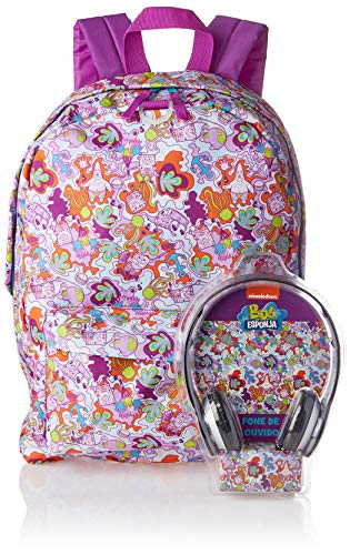 Mochila com Fone de Ouvido, DMW Bags, Bob Esponja, 10965