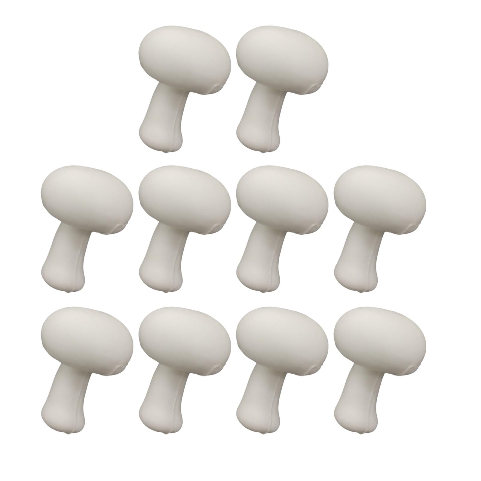 Xjdzineq 10pcs/pack White PU Mushroom Models Realistic Miniature Ornaments for Home Decoration Mushroom Decoration