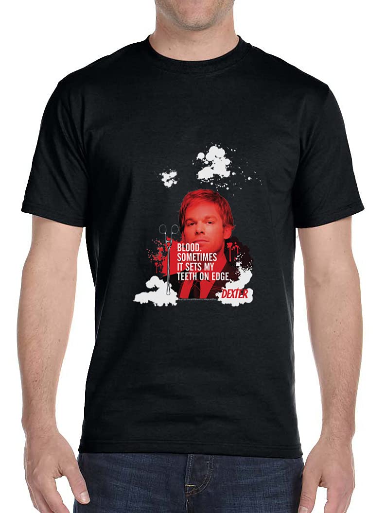 IntimoDexter Mens' Blood Sometimes It Sets My Teeth On Edge Crewneck T-Shirt