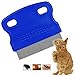 Gmilk Dog Cat Pet Lice &Flea & Nit Removal Comb/Brush, precision spaced stainless steel teeth locked into sturdy plastic handle for easy cleaning