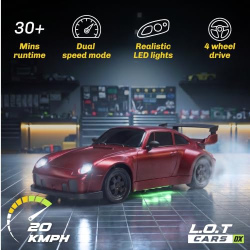 L.O.T TOYS Store L.O.T TOYS Flare RC Drifting Car 4x4, 20Kmph, Red - Image 4