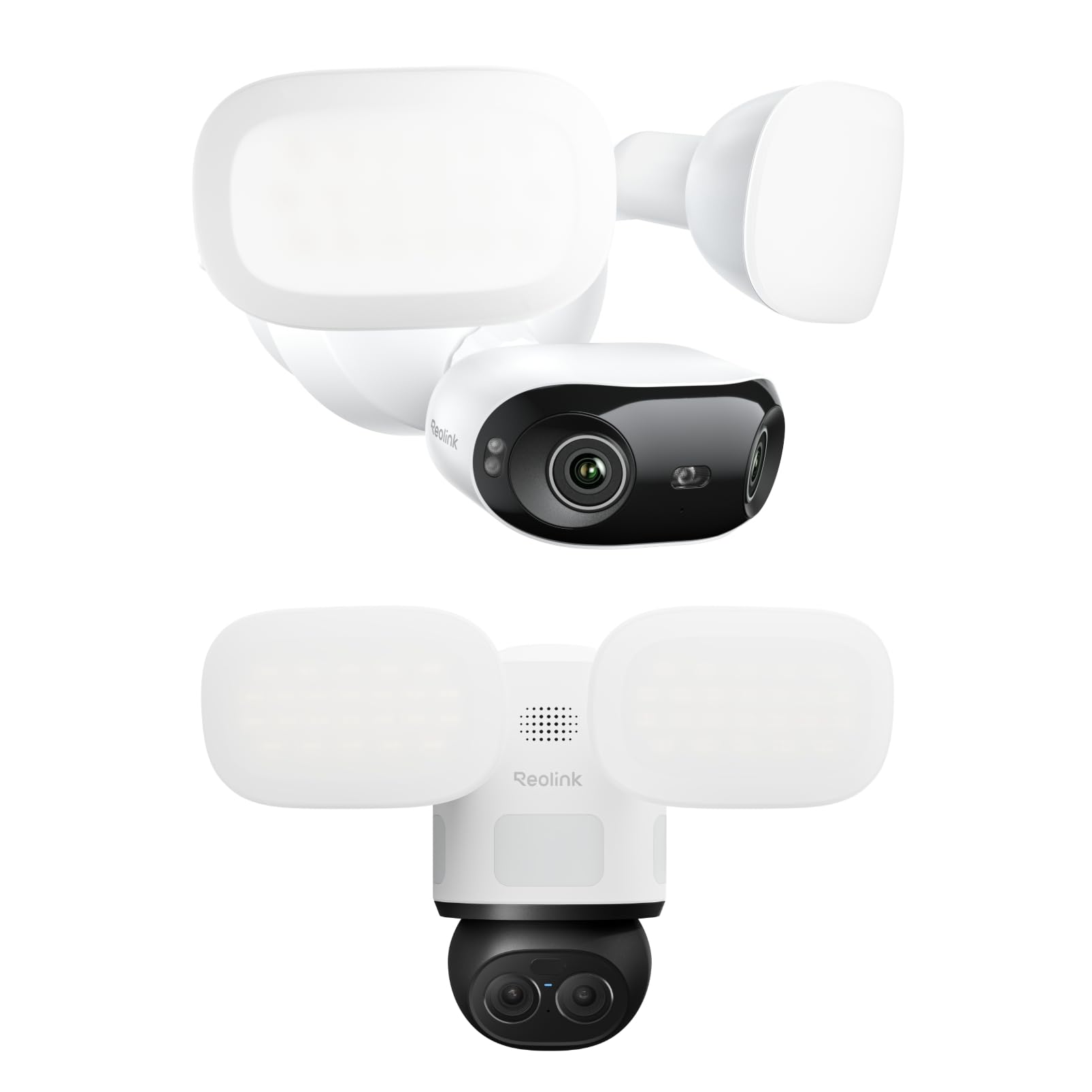 Reolink 4K Wi-Fi 6 Überwachungskamera Aussen mit 3000 Lumen Flutlicht, Dimmbares Licht(3000K~6500K), WLAN Kamera Outdoor, Lokale KI-Videosuche, Elite Floodlight WiFi + TrackFlex Floodlight WiFi