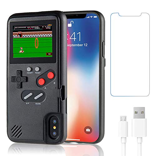 Gameboy Case for iPhone X/XS,Handheld Retro 36 Classic Games,Color Video Display Game Case for iPhone,Anti-Scratch Shockproof Phone Cover for iPhone WeLohas