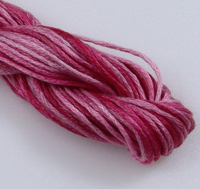 Image of KCS Big skeins of 25 Meters Size 25 Color Variegated Cross Stitch Stranded Threads,6 skeins,48
