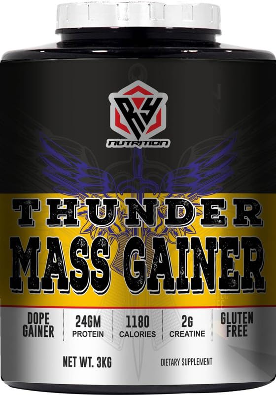 RY NUTRITION Thnder Mass Gainer For Bulk Weight Gain Calories 1340