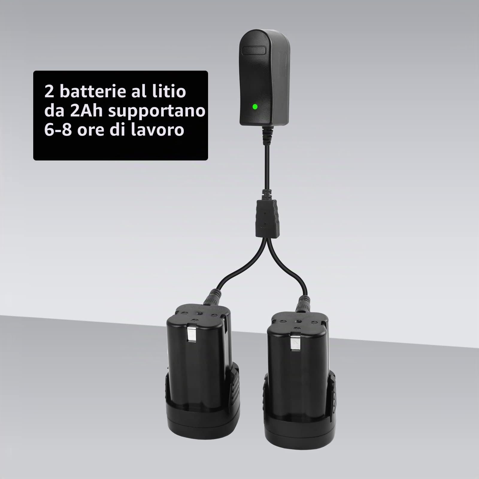 Forbici elettriche da potatura da 30 mm Potatore professionale a batteria con batteria da 2 pezzi da 2 Ah per la potatura, il giardinaggio, la vigna, l'albero da frutto (8610)