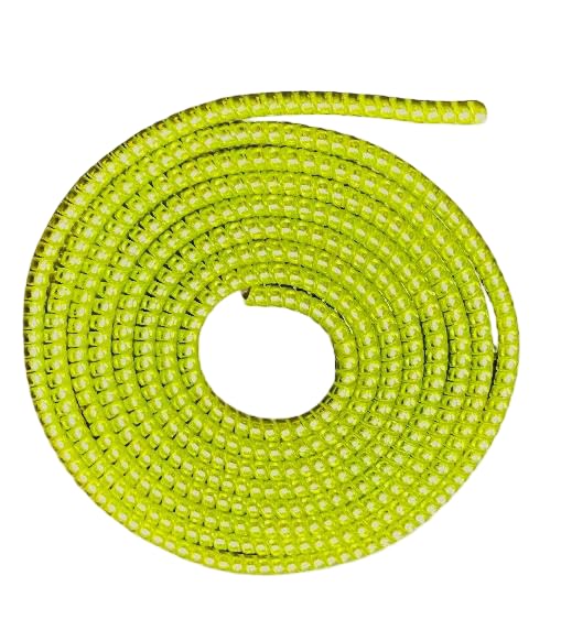 Image of Spiral Cable Protector, 150cm Plastic Cord Organizer for Charging Cables, Headphone and Charger Wire Protection Cover, Universal Device Compatible (Lime Green)