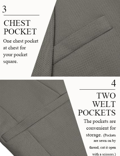 COOFANDY Men's Casual Blazer Slim Fit Suit Jackets Two Button Lightweight Knit Sport Coat - Image 5