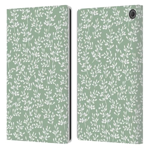 Housse Fire Max 11 Anis Illustration en cuir au fini soigné petites feuilles beige