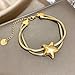 DTHYUXHM New 2026 Pumk Chunky Stainless Steel Stars Bracelets For Women Fashion Gold Color Snake Bone Chain Bracelet Wrist Jewelry Trendy Jewelry Fashion Festival