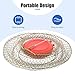 FLKQC Floatable Galvanized Steel Wire Fish Baskets, Collapsible Floatable Wire Fish Baskets,Portable Fishing Basket Fishing Net Cage (2 Pack)