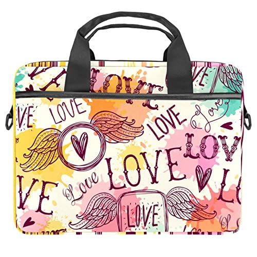 Sacoche pc portable 13 pouces à motif ailes colorées chic